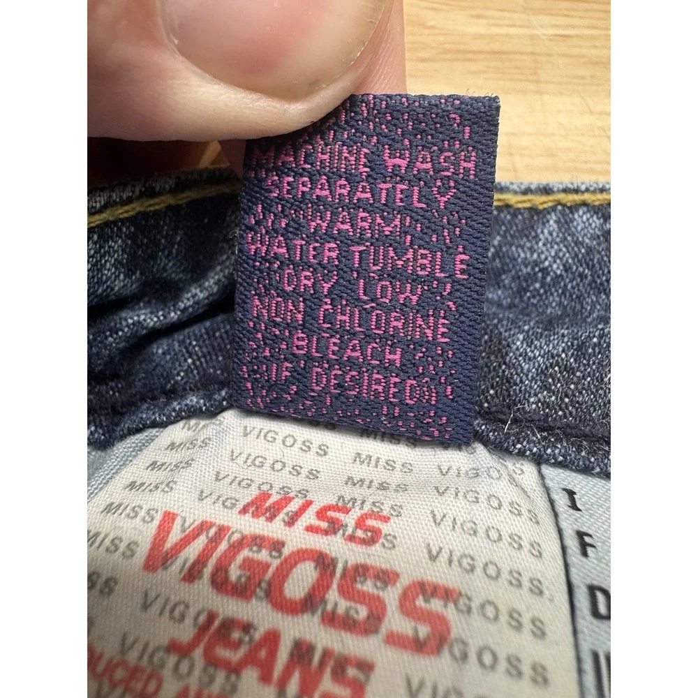 2000s Miss Vigoss Bootcut  Size 7/8 Denim Mixed Split‎ Patched Color Jeans Party